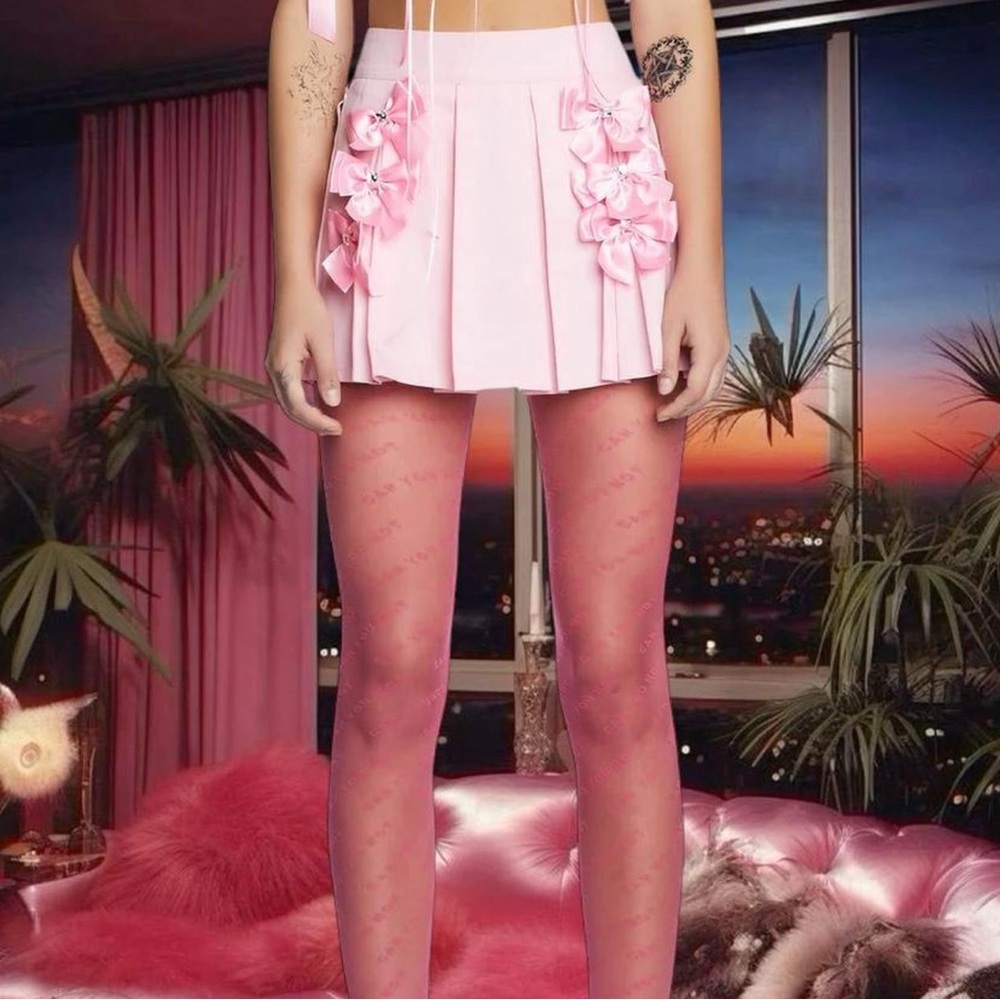 DOLLSKILL SUGAR THRILLZ ARTISTIC DAZZLE PLEATED SKIRT